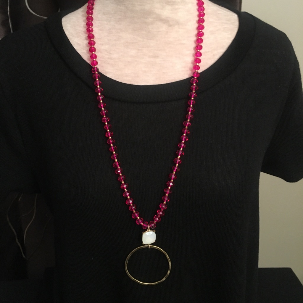 Flirt Fuchsia Pink Necklace